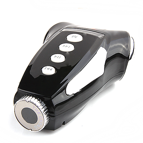 Mini Bicycle Speaker FM Radio Support TF Card Black - Click Image to Close